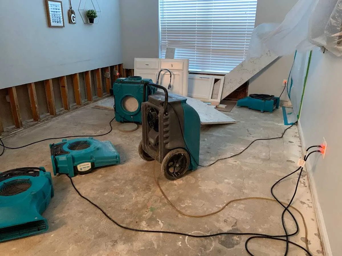 Dehumidifier in flood-cut room for Water Extraction & Removal in Port Angeles